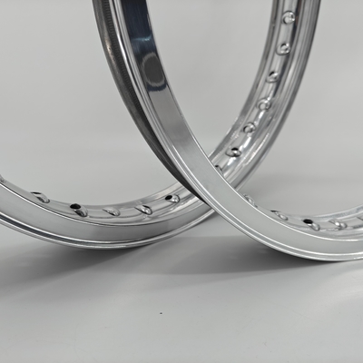 Cerchi di moto 7116 lucidati in lega H 2.50-19&quot; 36 buchi 40 buchi stile Akront Valanced