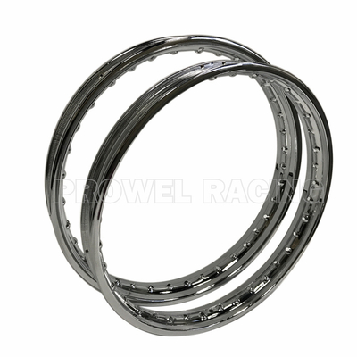 1.60x18 in acciaio inossidabile Motocicletta Spoke Rim in argento