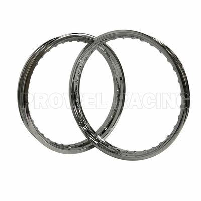 1.60x18 in acciaio inossidabile Motocicletta Spoke Rim in argento