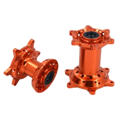 Precisione CNC Machined Orange MX Front Rear Wheels Hubs Set per KTM 125-530 2003-2017