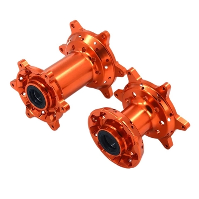 Precisione CNC Machined Orange MX Front Rear Wheels Hubs Set per KTM 125-530 2003-2017