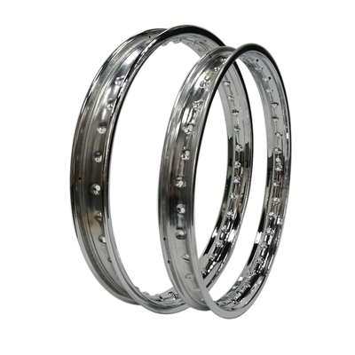 WM 1,85-18&quot; 36 buchi Motociclo Cerchiera in acciaio cromo