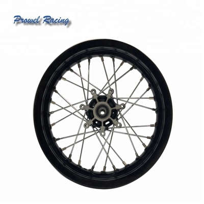 Aluminico 6061 T6 nero set di ruote per moto 1.85x14 per off-road