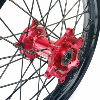 Sette di ruote CRF per CRF250R 2014-2022 e CRF450R 2013-22 dotate di spighe in acciaio inossidabile di grado 304
