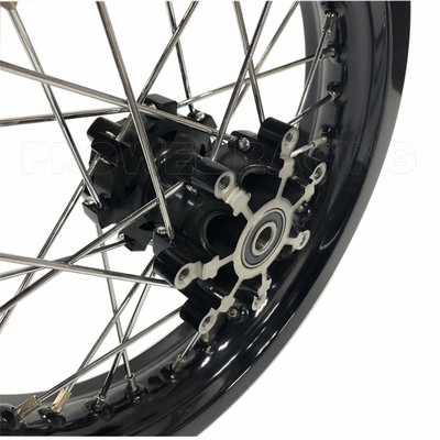 Fermato nero 1.60x14' ruote in lega di motocicletta per pitbike Materiale in alluminio 6161-T6