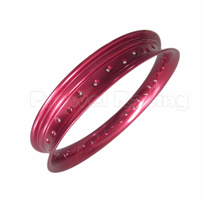 Cerchi di lucidatura rosso per motociclette con cerchiera in lega di alluminio 2.50x17