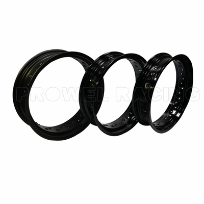 4.25 x 17 pollici nero luminoso Motociclette Cerchi di alluminio per la personalizzazione di Supermoto