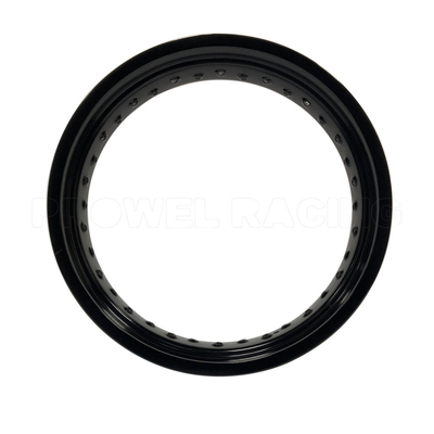 7116 T6 Bianco nero brillante 3,50x17 pollici Motociclo Ringi di ruote in lega per Supermoto