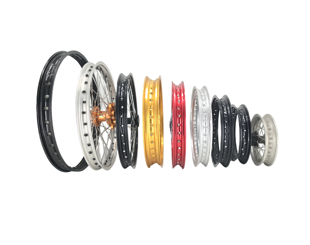 10 12 14 16 17 18 19 21 Ruote da moto da 23 pollici con anodizzazione e logo personalizzato