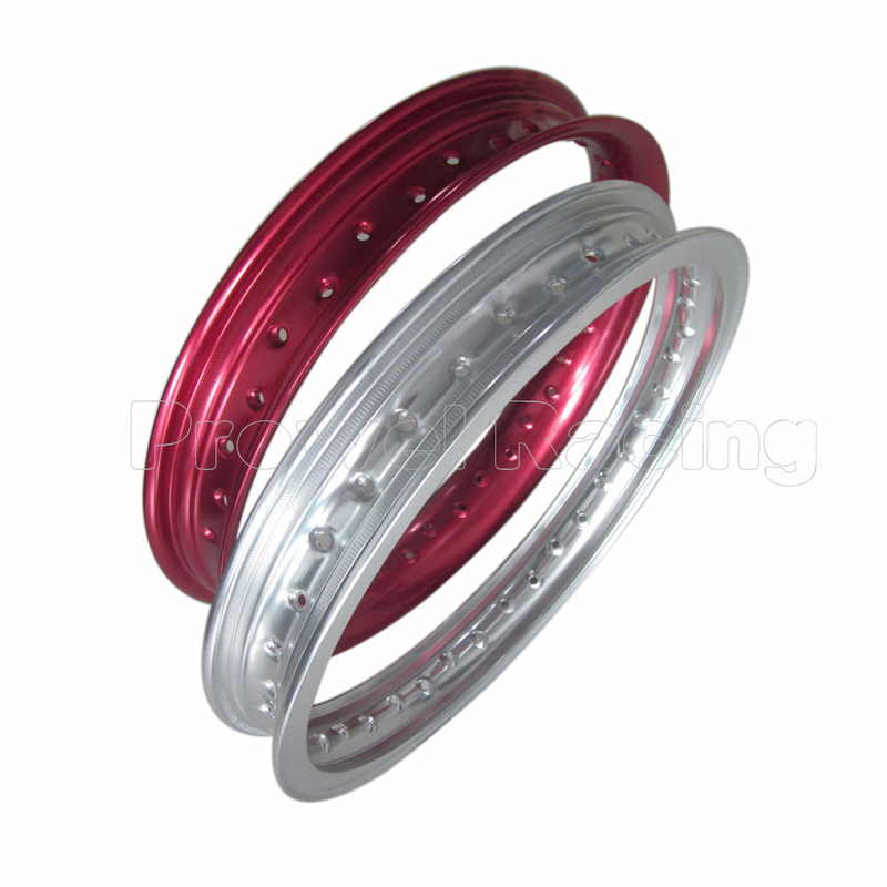 Cerchi di lucidatura rosso per motociclette con cerchiera in lega di alluminio 2.50x17